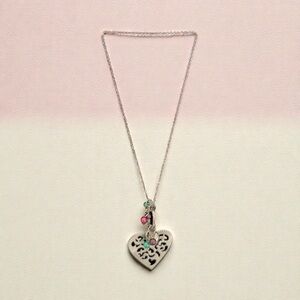 Elegant Silver Heart Pendant Necklace